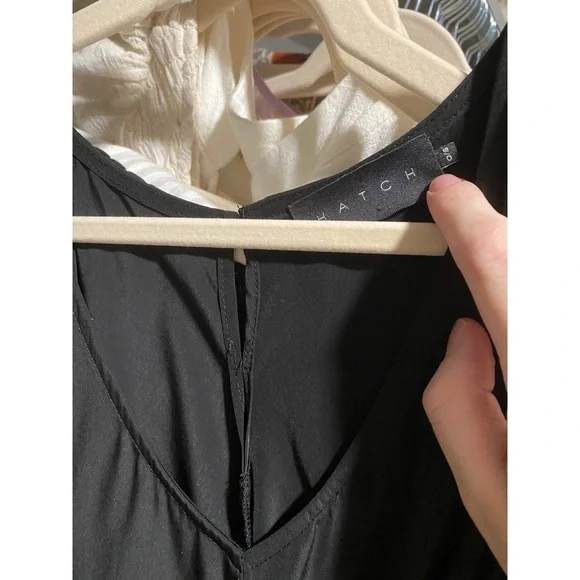 HATCH Maternity Soiree Dress - Black Sleeveless Draped Maxi One Size Pregnancy - Picture 3 of 3